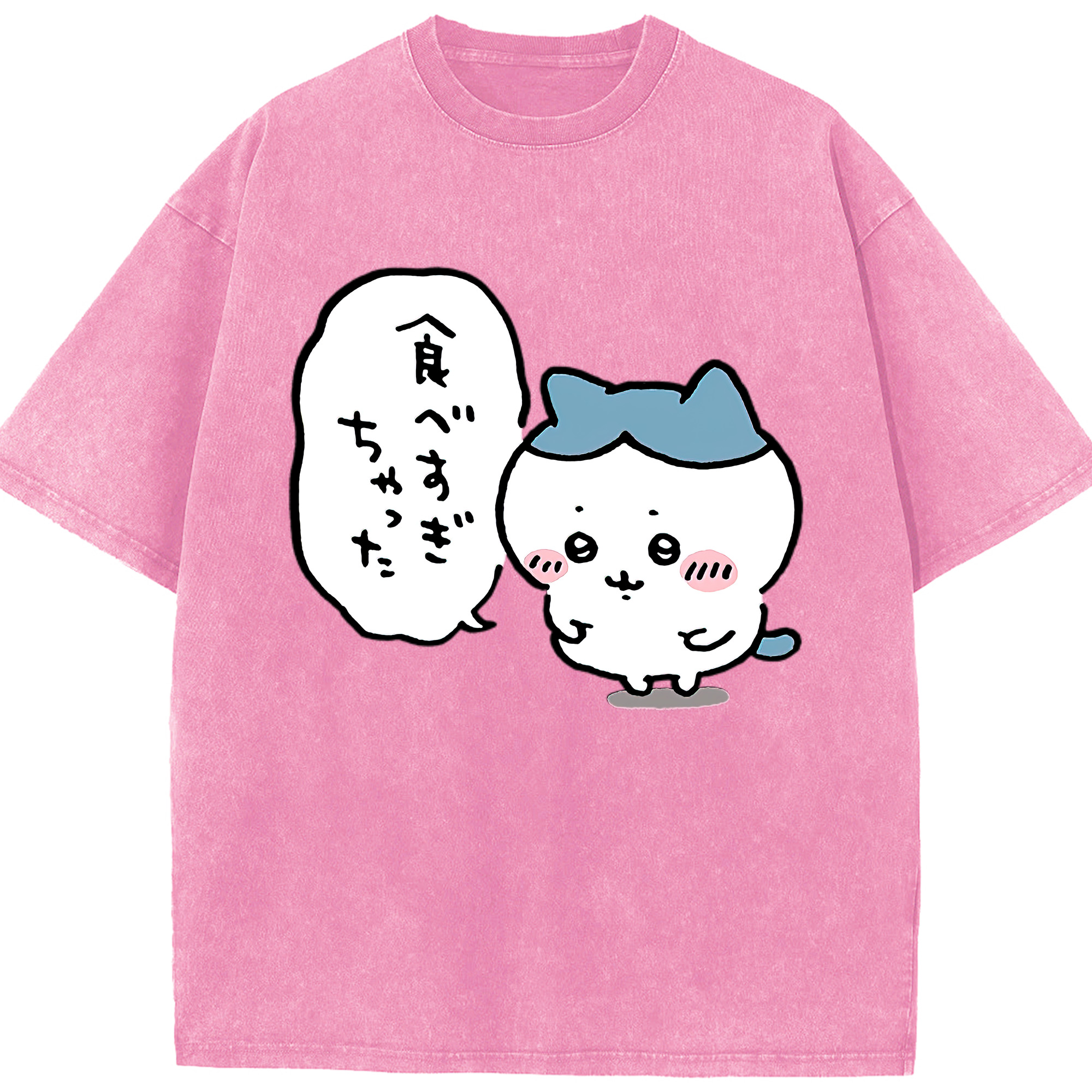 （画像用） ちいかわ ハチワレ Chii-kawa hachiware 綿100% ヴィンテージ風 半袖Tシャツ（フロントプリント）